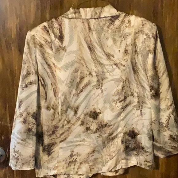 Perceptions New York blazer ruffle front snake print - Picture 6 of 8